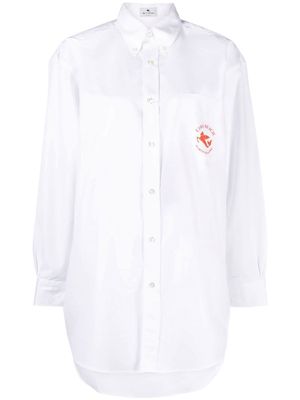 ETRO logo-print cotton shirt - White