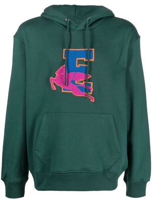 ETRO logo print hoodie - Green