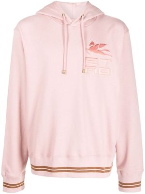 ETRO logo-print long-sleeve hoodie - Pink