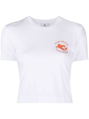 ETRO logo-print short sleeve T-shirt - White