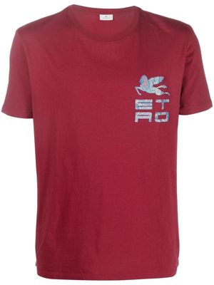 ETRO logo-print short-sleeved T-shirt - Red