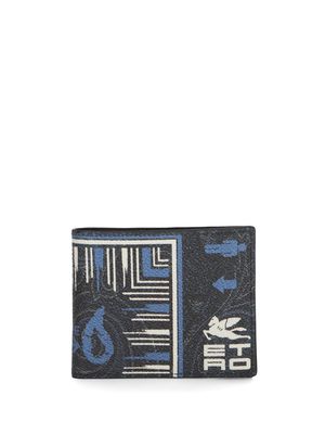 ETRO logo-print wallet - Blue