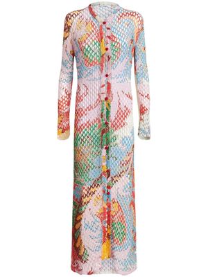 ETRO long-line knit cardigan - Multicolour