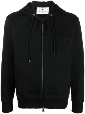 ETRO long-sleeve zip-up hoodie - Black
