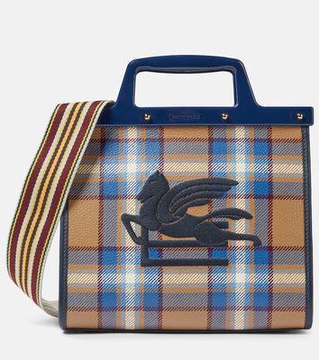 Etro Love Trotter Small checked tote bag