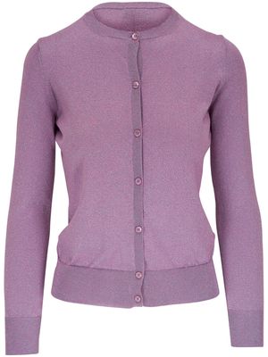 ETRO lurex-detail silk-blend cardigan - Purple