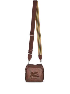 ETRO medium Pegaso-embroidered leather bag - Brown