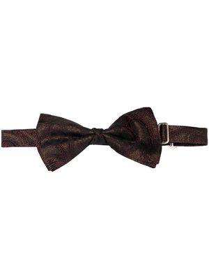 ETRO metallic-jacquard paisley bow tie - Black