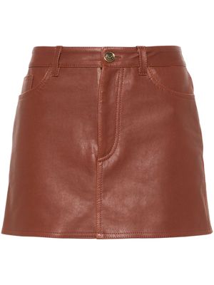 ETRO nappa mini skirt - Brown