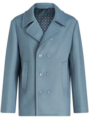 ETRO notched-collar double-breasted blazer - Blue