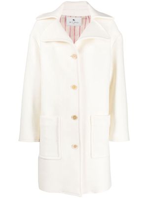 ETRO notched-collar single-breasted coat - Neutrals