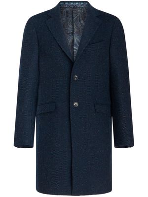 ETRO notched-lapels wool coat - Blue