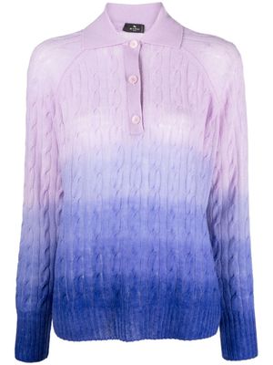 ETRO ombré-effect wool jumper - Purple