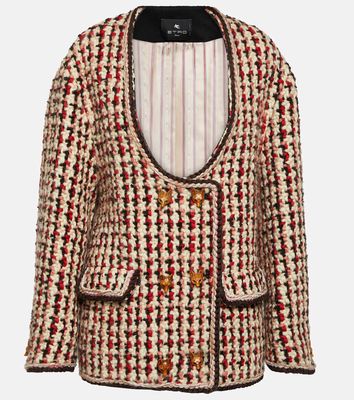 Etro Oversized wool-blend bouclé jacket