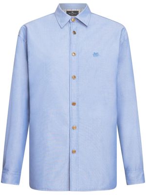 ETRO padded cotton shirt jacket - Blue