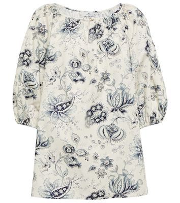 Etro Paisley cotton-blend blouse