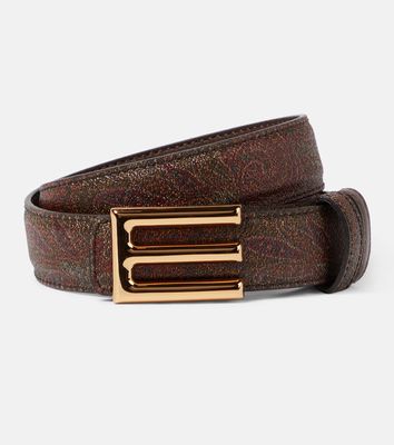 Etro Paisley faux leather belt