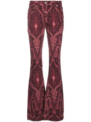 ETRO paisley flared jeans - Pink