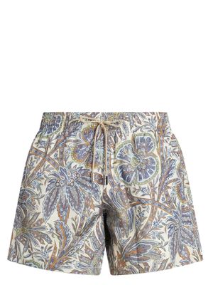 ETRO paisley foliage-print swim shorts - Multicolour