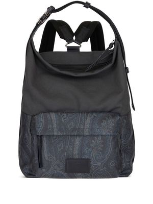 ETRO paisley jacquard backpack - Black
