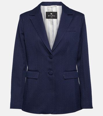 Etro Paisley jacquard cotton blazer