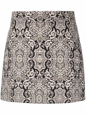 ETRO paisley jacquard high-waisted skirt - Black