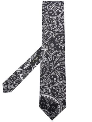 ETRO paisley jacquard silk tie - Black