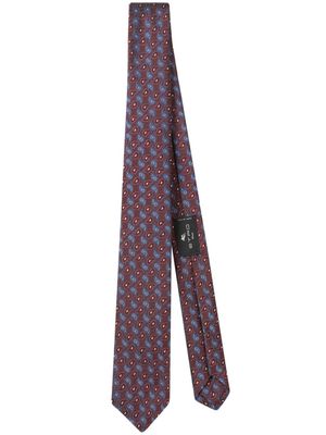 ETRO paisley-jacquard silk tie - Red