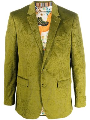 ETRO paisley-jacquard single-breasted blazer - Green