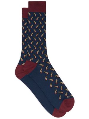 ETRO paisley-jacquard socks - Blue