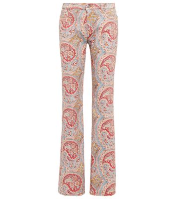 Etro Paisley mid-rise flared jeans