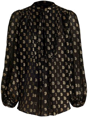 ETRO paisley-motif silk blouse - Black