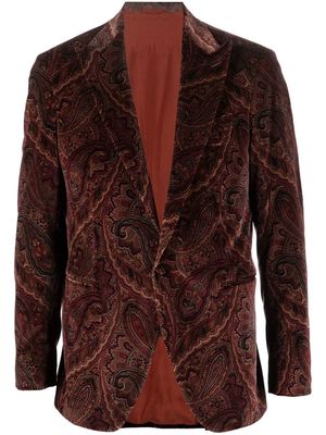 ETRO paisley pattern blazer jacket - Red