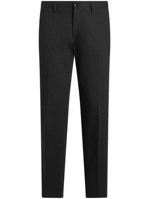 ETRO paisley-pattern jacquard tailored trousers - Black