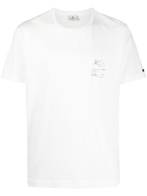 ETRO paisley Pegaso print T-shirt - White
