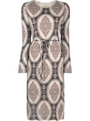 ETRO paisley-print belted dress - Neutrals