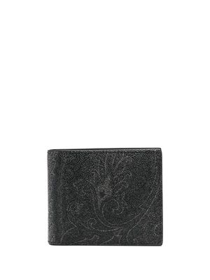 ETRO paisley-print bi-fold wallet - Black