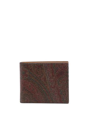 ETRO paisley print bi-fold wallet - Brown