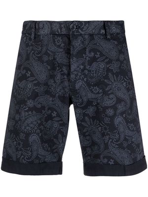 ETRO paisley-print cotton Bermuda shorts - Blue