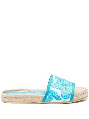 ETRO paisley-print espadrille sandals - Blue