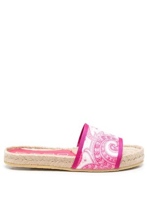ETRO paisley-print espadrille sandals - Pink