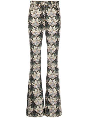 ETRO paisley-print high-rise flared jeans - Neutrals