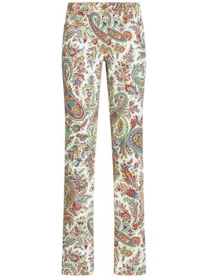 ETRO paisley-print high-rise skinny jeans - Neutrals