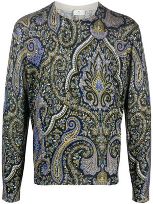 ETRO paisley-print knitted sweater - Black