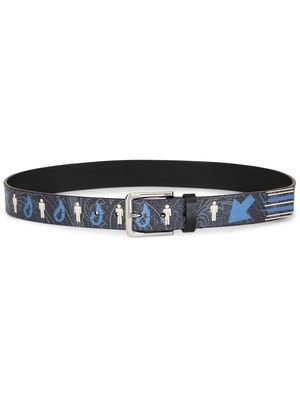 ETRO paisley-print leather belt - Black