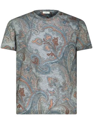 ETRO paisley-print lyocell T-shirt - Blue