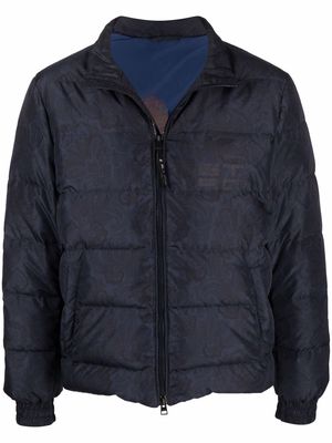 ETRO paisley-print padded jacket - Blue