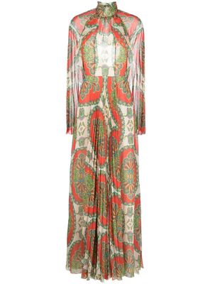 ETRO paisley-print pleated dress - Neutrals