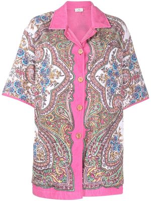 ETRO paisley-print short-sleeve shirt - Pink