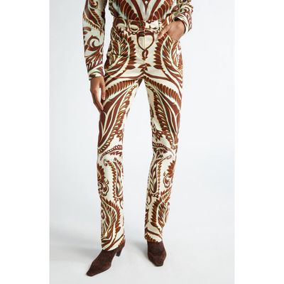 Etro Paisley Print Straight Leg Jeans